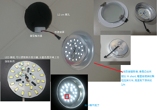 LED 燈具 維修 更換 燈珠