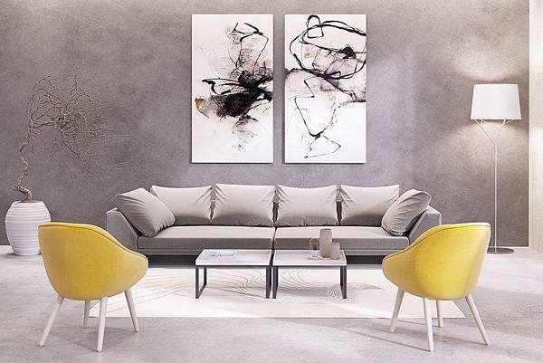 artwork-inspired-large-wall-art-living-room-painting-decorative-lightning-grey-sofa-yellow-chair-motif-rug-granite-floor-tree-820x547.jpg