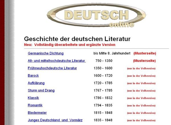 Geschichte der deutschen Literatur