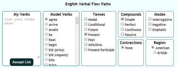 English Verbal Flow Paths