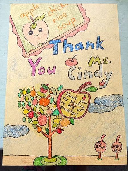 Thank U card from student