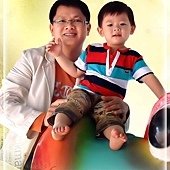 與老二合照