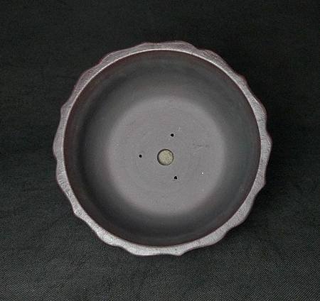 【進口紫砂盆】古紅泥 - 中品-三猫足菱花盆  07 10
