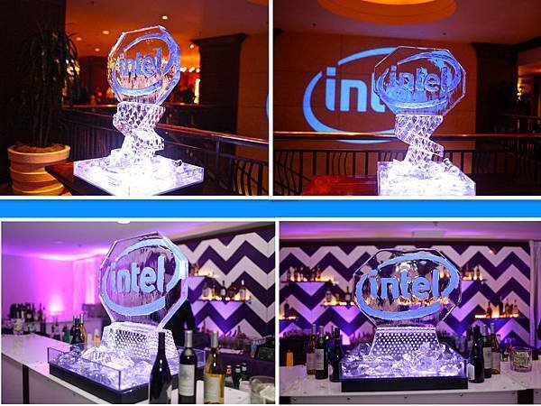 Intel logo ice