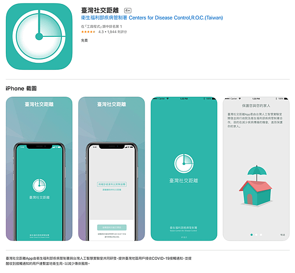 亂搭租書網FB-下載 「臺灣社交距離APP」 即可抽點券