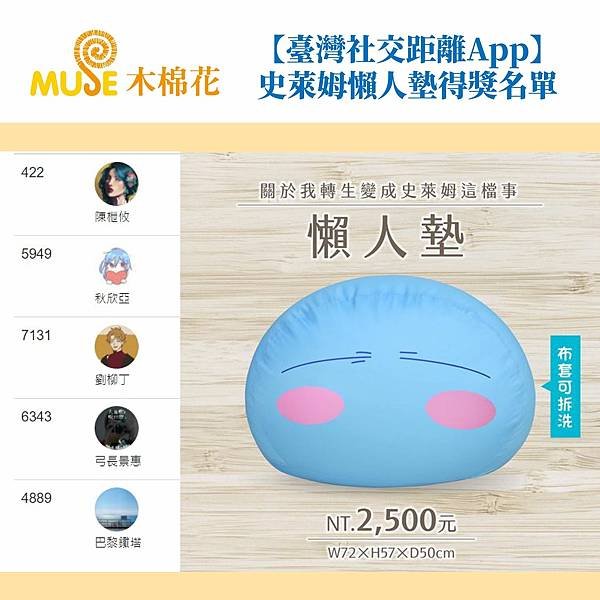 Muse木棉花 FB - 下載安裝【臺灣社交距離APP】抽史萊姆懶人墊 (含中獎名單)