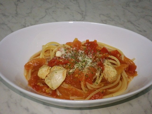 6.JPG - 1080313-白菜滷+蕃茄雞肉義大利麵+簡易油飯~~