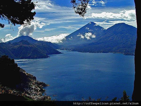 Atitlan blue lake