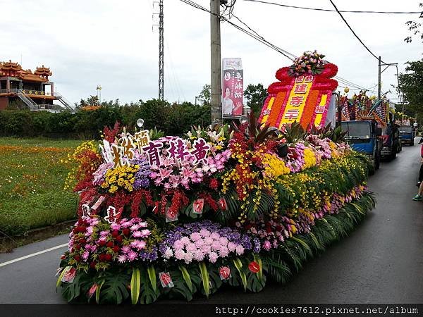 大溪天山靈寶寺三十週年 頭旗落地掃-鮮花車 