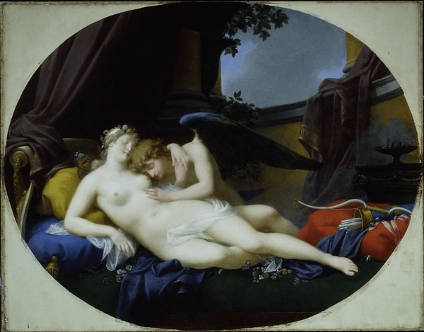 Cupid and Psyche, by Jean Baptiste Regnault, 1754-1829 (1828)