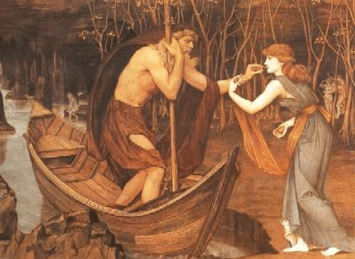 Psyche and Charon, by John Roddam Spencer Stanhope (ca. 1873).png