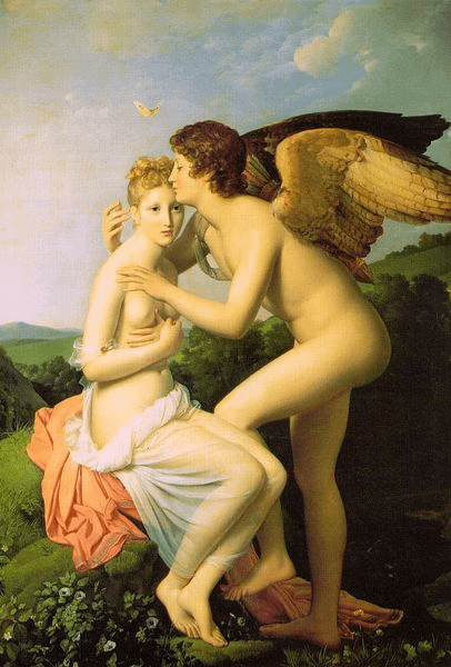 Psyche Receiving The First Kiss From Cupid, by Francois-Pascal-Simon Gerard, 1770-1837 (1798).png