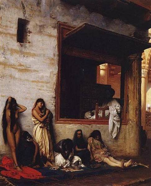 Jean-Léon Gérôme ( Fench Painter, 1824 – 1904) – Selling slaves in Cairo