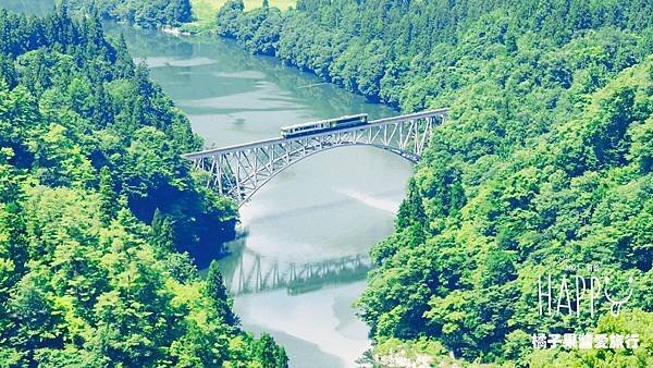 東北@福島親子旅遊｜只見線美景。親眼見證電車通過第一只見線橋