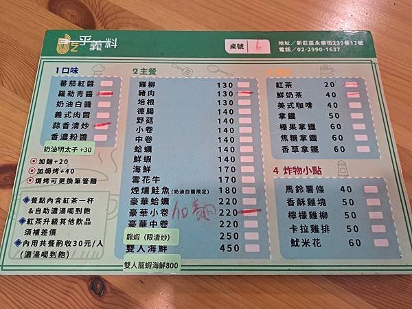 新莊 吃乎義料-義大利麵/親子友善/健康 清淡口味
