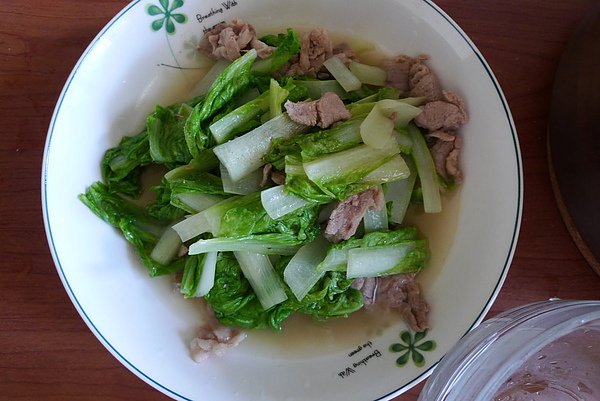 豬肉炒小白菜