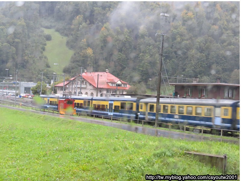 登山齒輪火車Grindelwald Grund火車站-瑞士駱