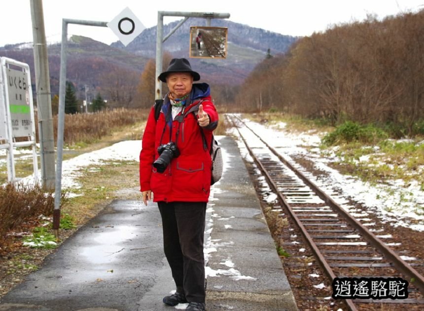 幌舞車站月台的寫真-日本駱駝