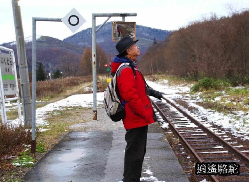 幌舞車站月台的寫真-日本駱駝