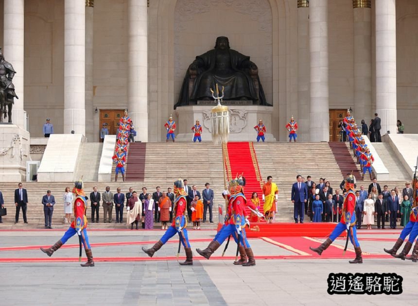 成吉思汗廣場不丹國王來訪-蒙古駱駝