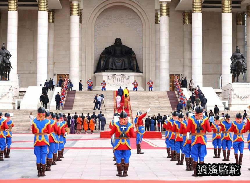 成吉思汗廣場不丹國王來訪-蒙古駱駝