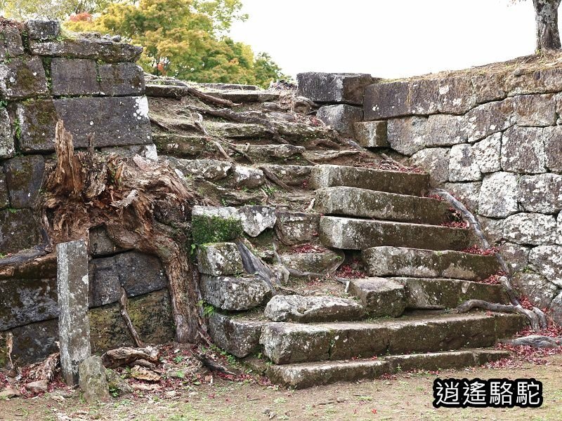 貫木門、太鼓櫓(岡城跡) -日本駱駝