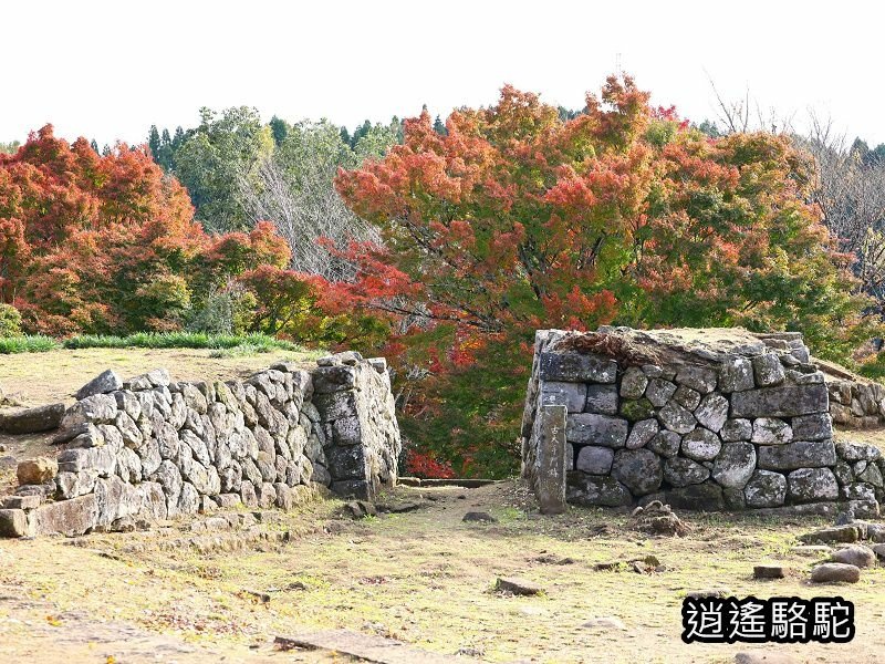 貫木門、太鼓櫓(岡城跡) -日本駱駝