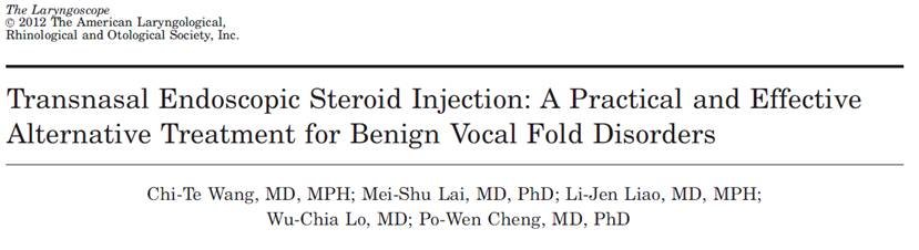 經鼻聲帶類固醇注射