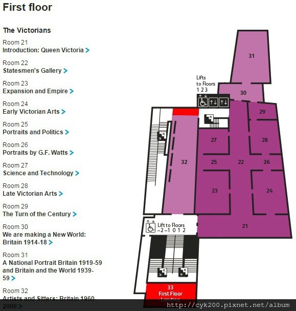 National Portrait Gallery - Floor Plan 2