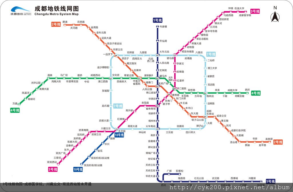 成都地鐵圖 201804