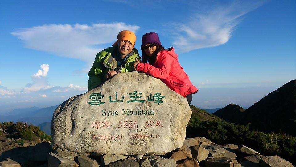 雪山主峰合影