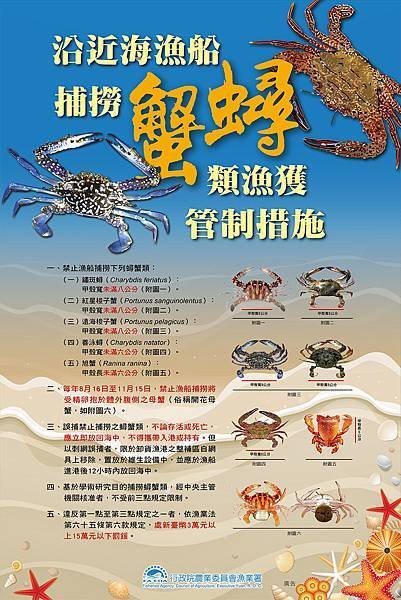 蟳蟹捕撈管制