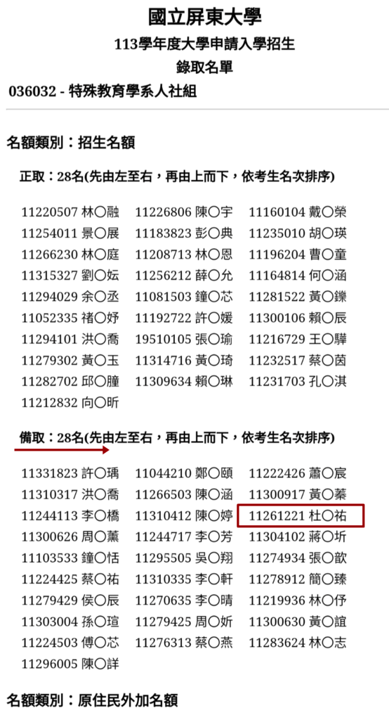 大學個人申請放榜(17y11m)