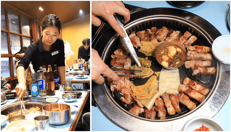 韓國釜山西面美食！味贊王鹽烤肉西面店！帥哥美女代烤好貼心！大