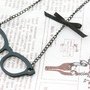 兔子跳舞～♬2010秋季～時尚女孩黑眼鏡長項鍊