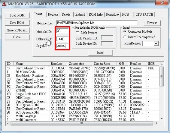 在傳統BIOS進行修改以支援NVME SSD進行開機