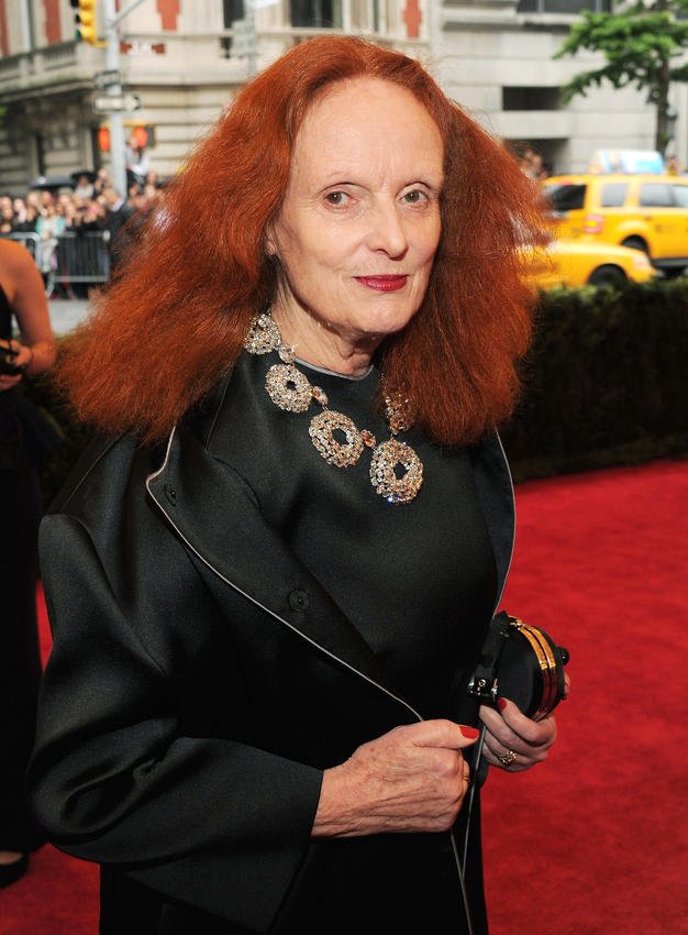 Grace Coddington (US Vogue creative director) in Prada