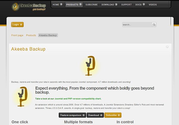 joomla網站備份工具Akeeba backup