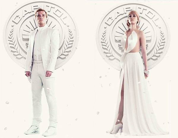 Peeta-Mellark-Johanna-Mason《飢餓遊戲3：自由幻夢1》未來風時尚造型