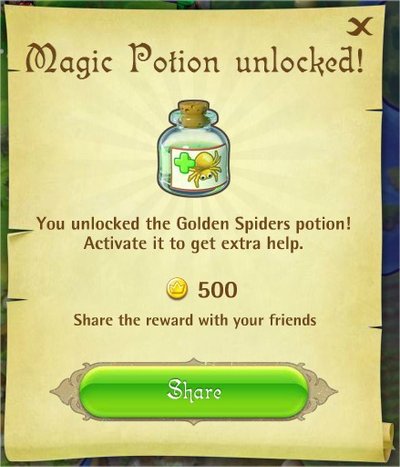 Facebook, Bubble Witch Saga, Magic Potion