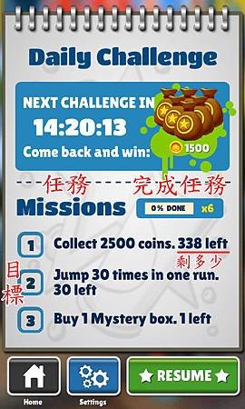 Subway Surfers, Missions