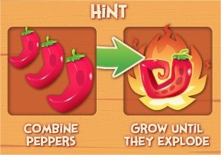 Pepper Panic Saga, goal, Explode peppers