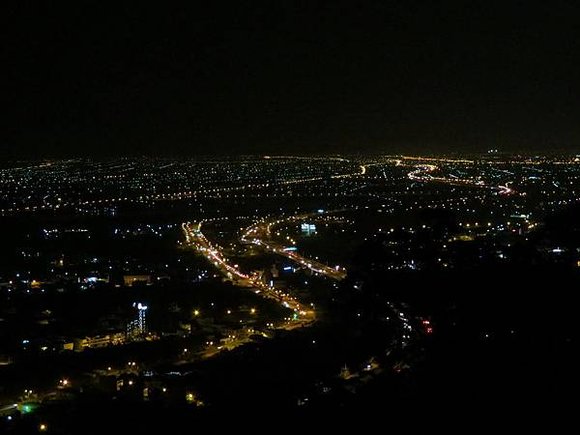 蘭陽平原夜景(九彎十八拐處), 2014年環島