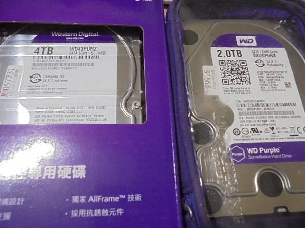 【確認帶回】WD威騰2TB～Purple紫標3.5吋裸碟本次