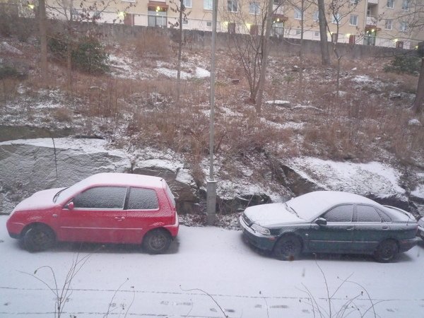 the first snow in Goteborg