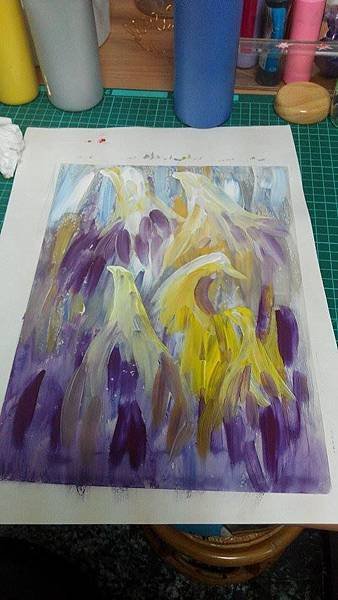 壓克力顏料 L夾 平安鴿4