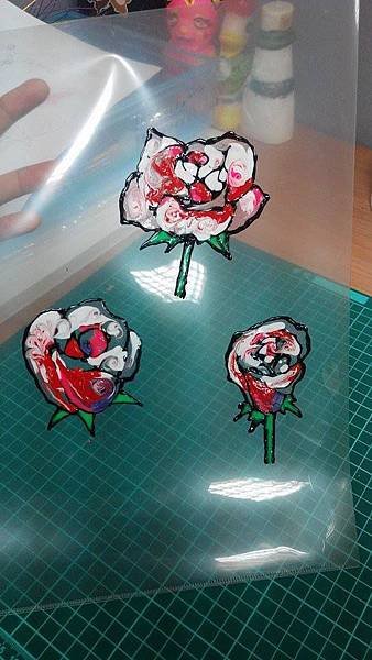 玻璃彩繪貼 玫瑰花8