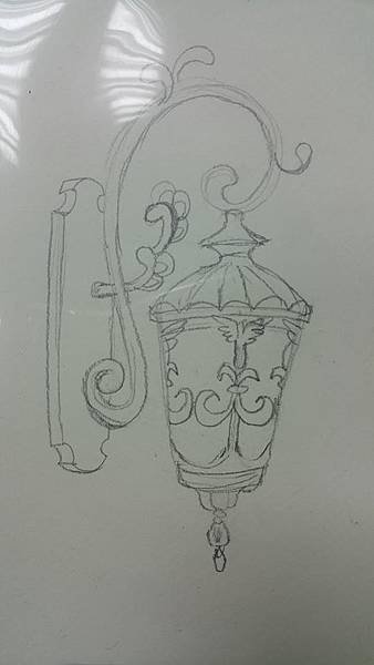 窗貼 玻璃彩繪貼 彩繪隨意貼  銅壁燈