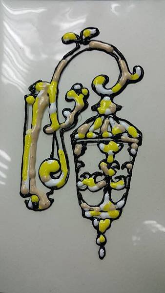 窗貼 玻璃彩繪貼 彩繪隨意貼  銅壁燈3