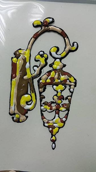 窗貼 玻璃彩繪貼 彩繪隨意貼  銅壁燈4